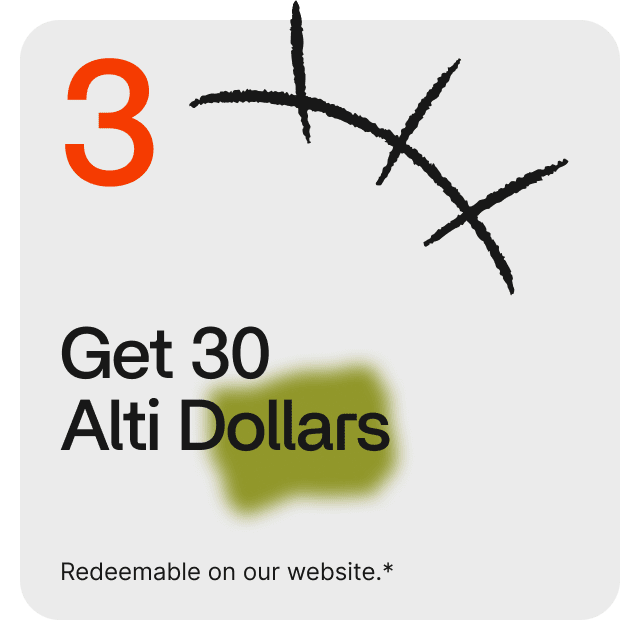 3. Get 30 Alti Dollars